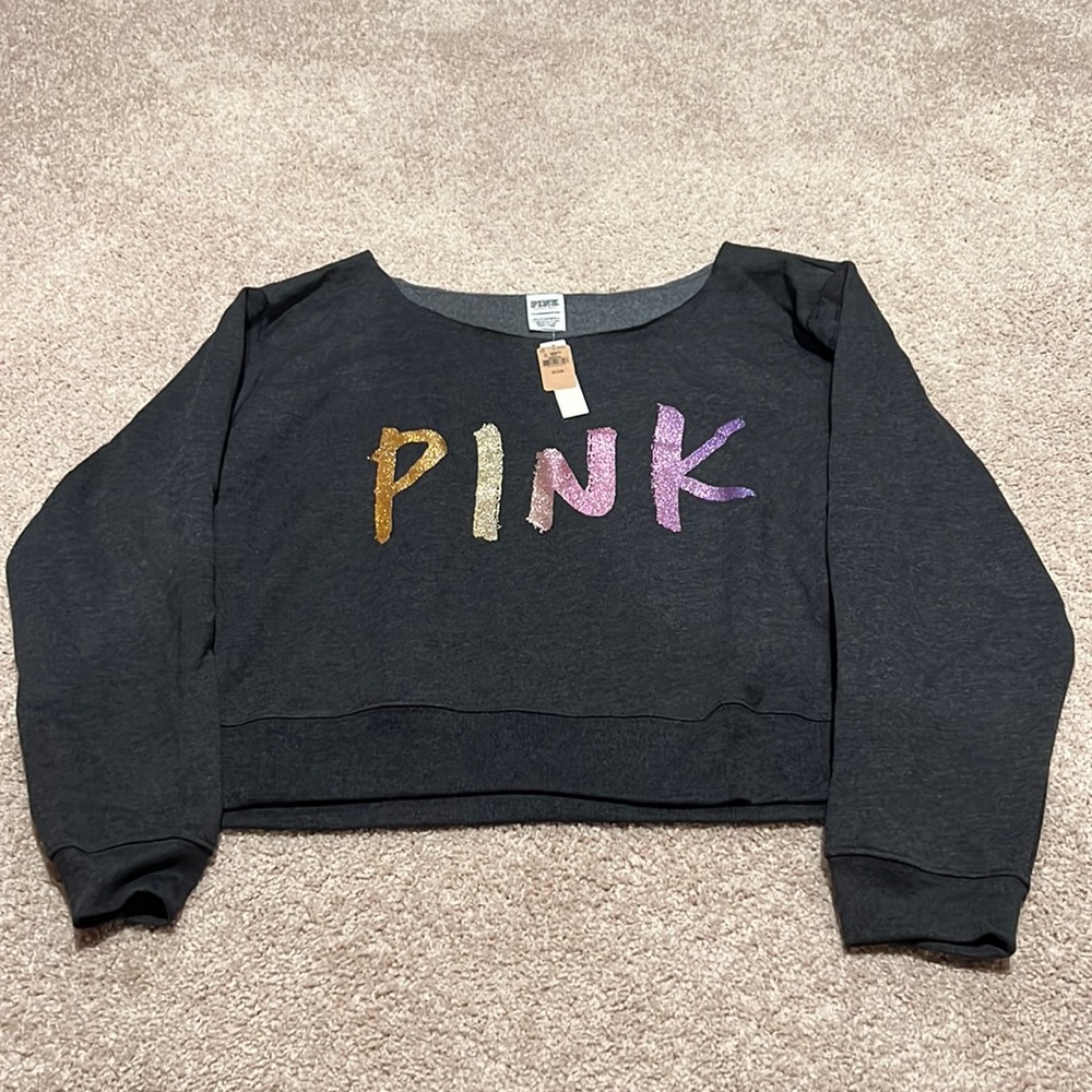 NWT Pink cut off sweatshirt xxl.